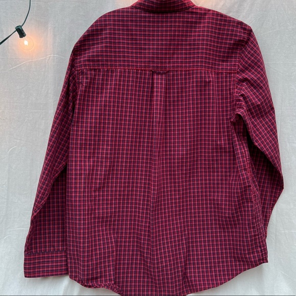 Chaps by Ralph Lauren red and blue checked easy care shirt sz L - Picture 5 of 8